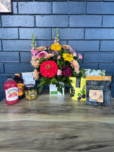 Load image into Gallery viewer, Flowers, Food and your Favourite Drink GIFT Hamper
